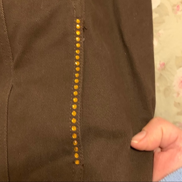 Quacker Factory Brown Embellished Jean Jacket - Picture 3 of 11